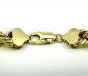 10k yellow gold thick diamond cut hollow rope bracelet 8.50 inch 9mm