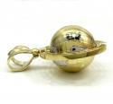 10k yellow gold the world is yours spinning globe pendant 
