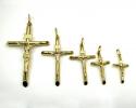 10k yellow gold large jesus tube cross pendant 