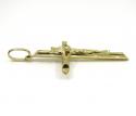 10k yellow gold medium jesus tube cross pendant