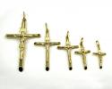 10k yellow gold medium jesus tube cross pendant 