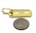 10k yellow gold medium dog tag pendant 