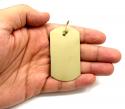 10k yellow gold large dog tag pendant 