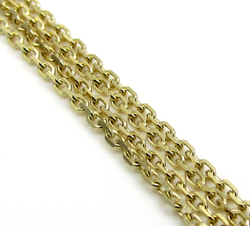 10k yellow gold skinny cable chain 16-20 inch 1mm