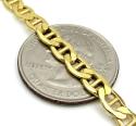 10k yellow gold puffed mariner chain 20-26 inch 5.2mm 