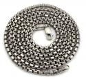 10k white gold skinny box chain 24-26 inch 2.3mm