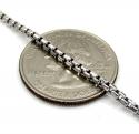 10k white gold skinny box chain 24-26 inch 2.3mm