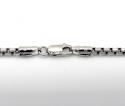 10k white gold skinny box chain 24-26 inch 2.3mm