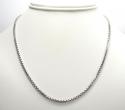 10k white gold skinny box chain 24-26 inch 2.3mm
