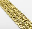 10k yellow gold skinny puffed mariner chain 20-26 inch 3.5mm 