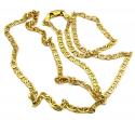10k yellow gold skinny puffed mariner chain 20-26 inch 3.5mm 