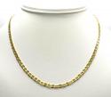 10k yellow gold skinny puffed mariner chain 20-26 inch 3.5mm 