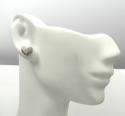 10k yellow and white gold mini ladies heart earrings 0.23ct