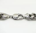 10k white gold thick hollow puffed miami chain 26-30 inch 11mm