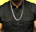 10k white gold thick hollow puffed miami chain 26-30 inch 11mm