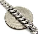 10k white gold hollow puffed miami chain 24-30 inch 6mm