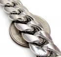 10k white gold super thick hollow puffed miami chain 26-30 inch 13mm