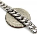 10k white gold hollow puffed miami chain 20-26 inch 6.7mm