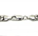 10k white gold hollow puffed miami chain 20-26 inch 6.7mm