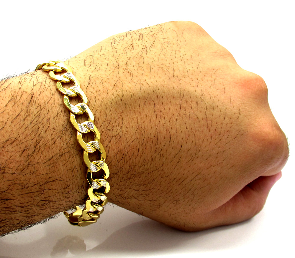 Two tone cuban bracelet Clearance