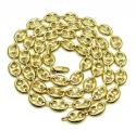 10k yellow gold puffed gucci hollow chain 28 inch 9mm