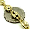 10k yellow gold puffed gucci hollow chain 28 inch 9mm