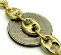 10k yellow gold puffed gucci hollow bracelet 8.5 inch 9mm