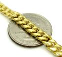 10k yellow gold hollow miami bracelet 8.50 inch 6mm