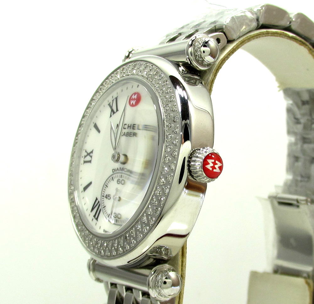 Ladies michele women's caber diamond stainless steel watch mw16a01a2025
