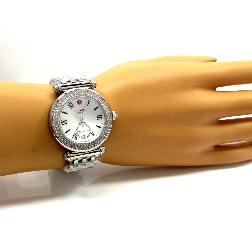 Ladies michele women's caber diamond stainless steel watch mw16a01a2025