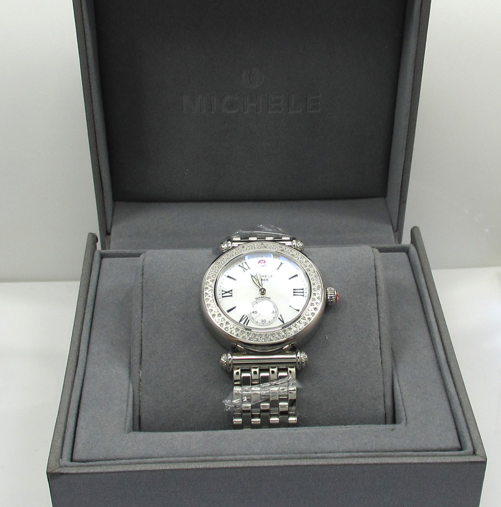 Ladies michele women's caber diamond stainless steel watch mw16a01a2025