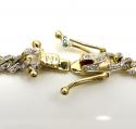 10k solid yellow gold skinny diamond miami bracelet 8.5 inch 5mm 2.01ct