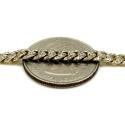 10k solid yellow gold skinny diamond miami bracelet 8.5 inch 5mm 2.01ct