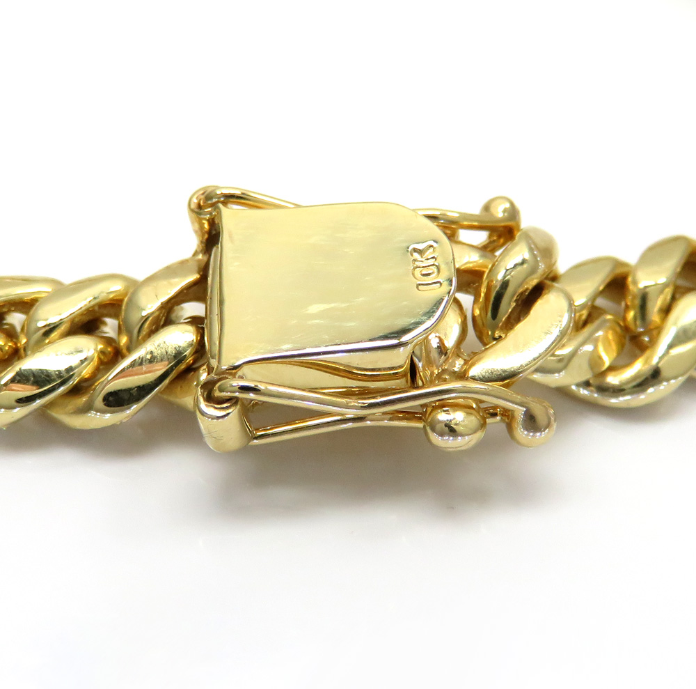 10k solid yellow gold thick diamond miami bracelet 8.50 inch 9mm 7.20ct - Image 4