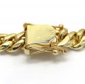 10k solid yellow gold thick diamond miami bracelet 8.50 inch 9mm 7.20ct
