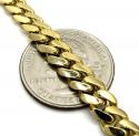 10k solid yellow gold diamond miami bracelet 8.5 inch 7mm 2.02ct