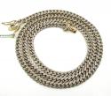 10k solid yellow gold skinny diamond miami chain 24-26 inch 5mm 5.52ct
