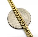 10k solid yellow gold skinny diamond miami chain 24-26 inch 5mm 5.52ct