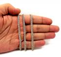 10k solid yellow gold skinny diamond miami chain 24-26 inch 5mm 5.52ct