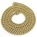 10k solid yellow gold diamond miami chain 20-26 inch 6mm 6.40ct