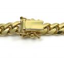 10k solid yellow gold diamond miami chain 20-26 inch 6mm 6.40ct