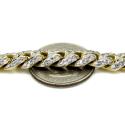 10k solid yellow gold thick diamond miami chain 26 inch 9.2mm 18.52ct