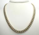 10k solid yellow gold thick diamond miami chain 26 inch 9.2mm 18.52ct