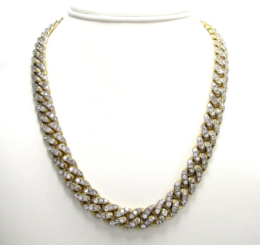 Thick gold chain with diamonds Clearance