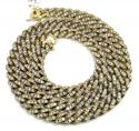 10k solid yellow gold super thick diamond miami chain 30 inch 11.5mm 40.01ct