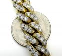 10k solid yellow gold super thick diamond miami chain 30 inch 11.5mm 40.01ct