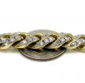 10k solid yellow gold super thick diamond miami chain 30 inch 11.5mm 40.01ct