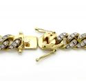 10k solid yellow gold super thick diamond miami chain 30 inch 11.5mm 40.01ct