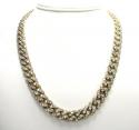 10k solid yellow gold super thick diamond miami chain 30 inch 11.5mm 40.01ct