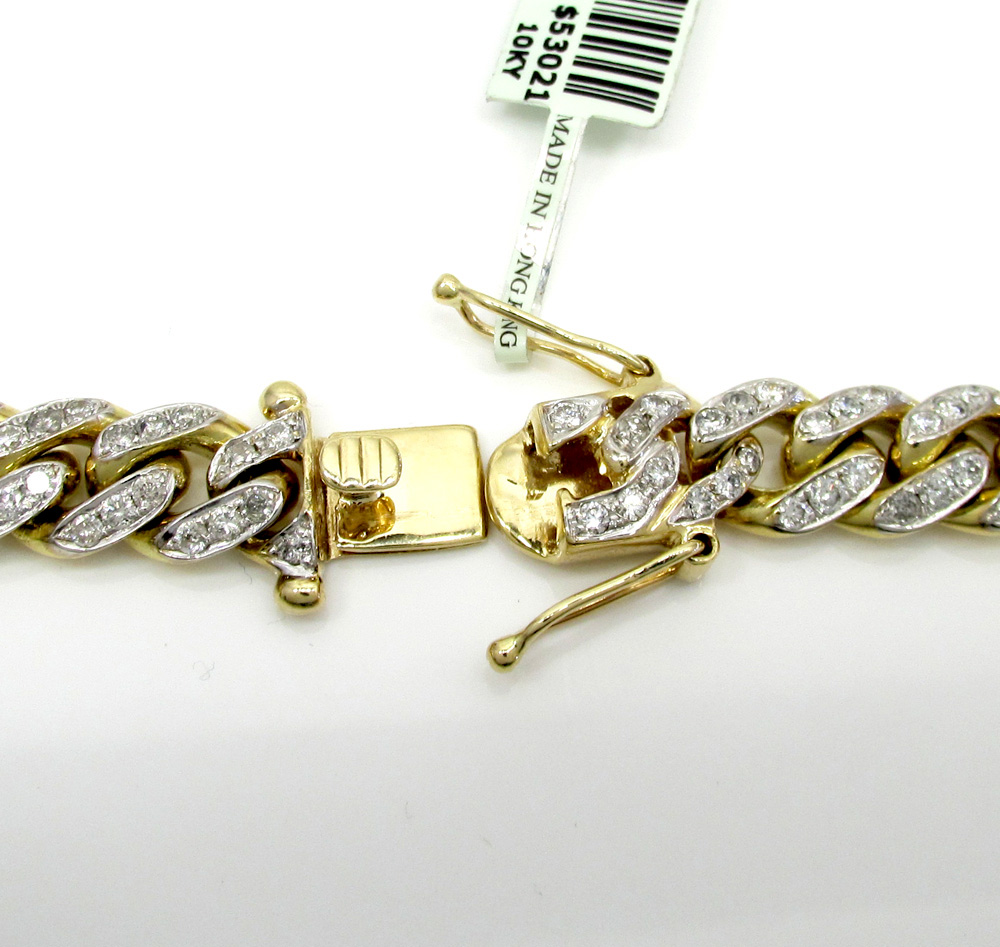 10k solid yellow gold xl diamond miami chain 26 inch 10mm 24.68ct - Image 6